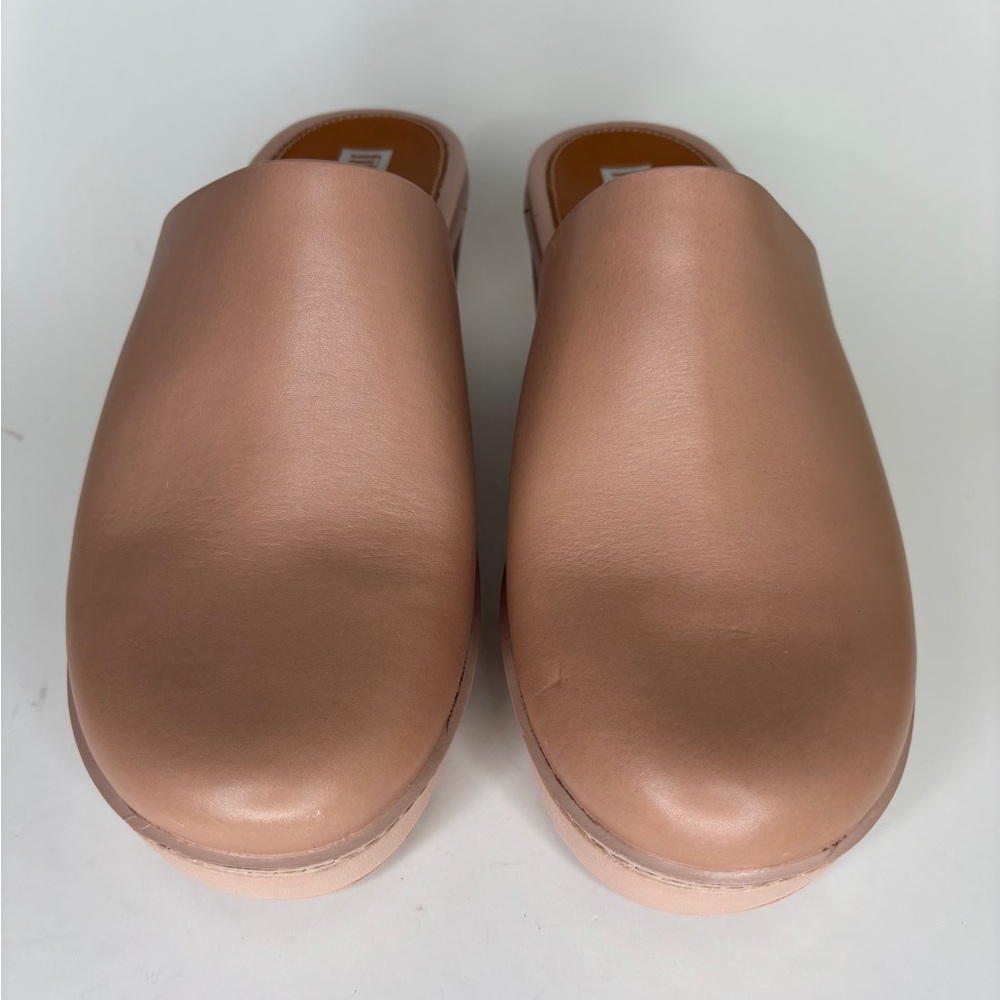 FitFlop CushX Chunky-Heel Mules – platform Beige Size US 9 EU 41 Comfort Clog - Picture 13 of 16